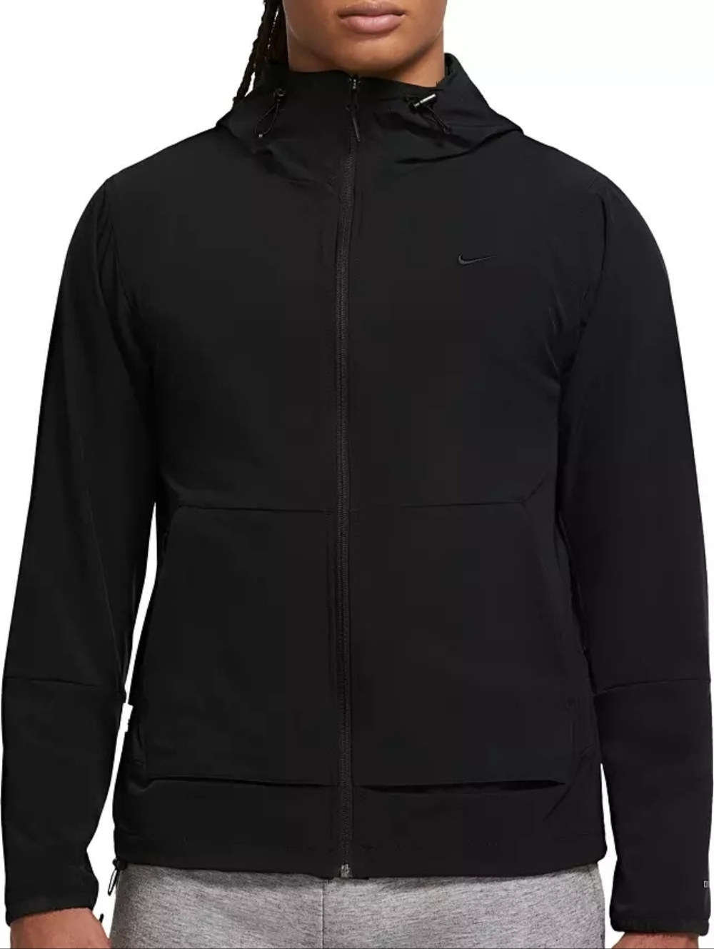 Nike Black Hooded Zip-Up Windbreaker Jacket